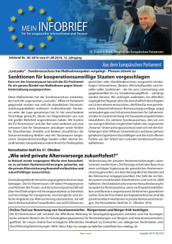 Infobrief Nr.30 von 08/2016 - Dr. Dieter