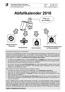 Abfallreglement - Gemeinde Rüschegg