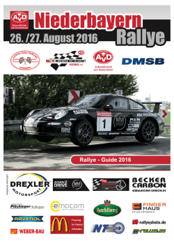 Rallye - Guide 2016 - Niederbayern Rallye