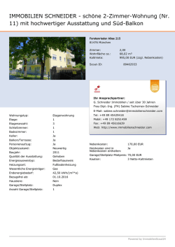 IMMOBILIEN SCHNEIDER - sch&ouml;ne 2-Zimmer