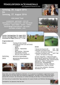 H&uuml;ndelerferien 2016