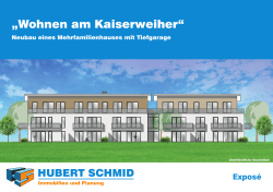 Wohnen am Kaiserweiher - Hubert Schmid Bauunternehmen GmbH