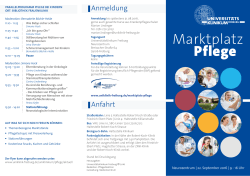 Marktplatz Pflege - Universitätsklinikum Freiburg