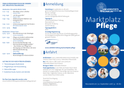 Marktplatz Pflege - Universit&auml;tsklinikum Freiburg