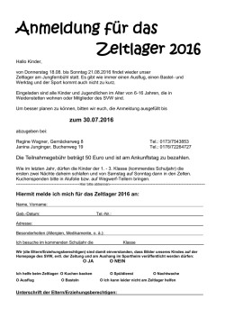 Zeltlager