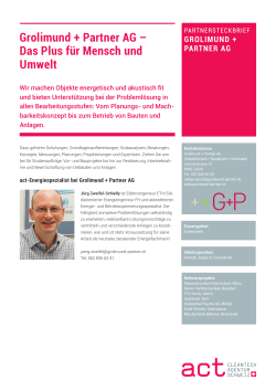 Grolimund + Partner AG – Das Plus für Mensch und Umwelt