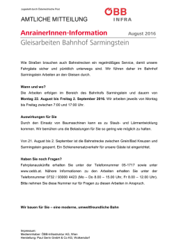 Gleisarbeiten Bahnhof Sarmingstein