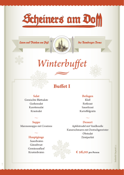 Eine Auswahl an Weihnachtsb&uuml;ffets finden Sie