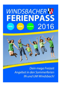Ferienpass 2016 - Stadt Windsbach