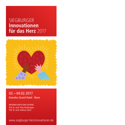Innovationen f&uuml;r das Herz 2017