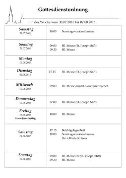 Gottesdienstordnung - Herz-Jesu