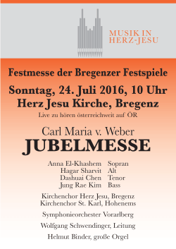 Carl Maria v. Weber - Musik in Herz-Jesu