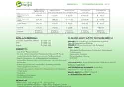 Preise Stellplätze