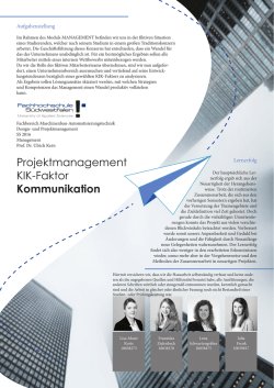 Projektmanagement KIK-Faktor Kommunikation