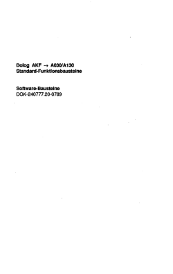 Dolog AKF &mdash;> A0301A130 Standard