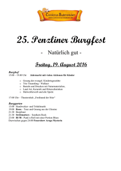 25. Penzliner Burgfest