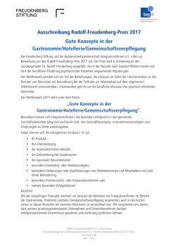 Gute Konzepte in der Gastronomie/Hotellerie