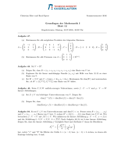 Grundlagen der Mathematik I Blatt 12