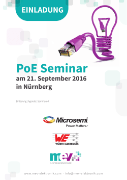 PoE-Seminar am 21. September 2016 in Nürnberg
