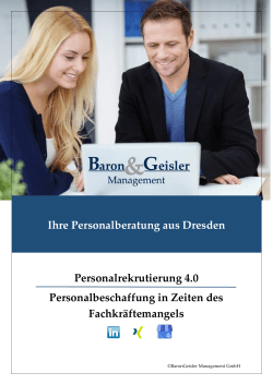 Personalrekrutierung 4.0 - BaronGeisler Management GmbH
