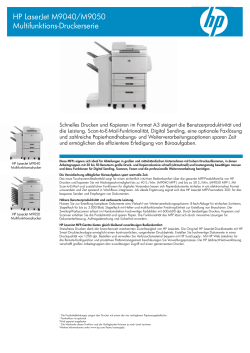 Datenblatt HP LaserJet 9040 - Gebrauchte Drucker und Kopierer