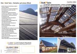Flyer ClickPlain - ClickCon - Photovoltaik Montagesysteme