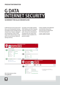 sicherheit für alles wesentliche g data internet security