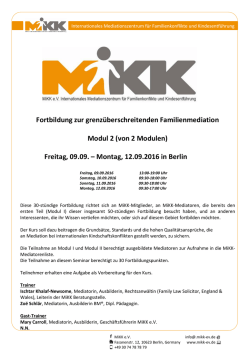 Information und Anmeldung
