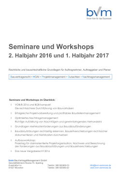 Jetzt mehr erfahren - BVM Bauvertragsmanagement GmbH