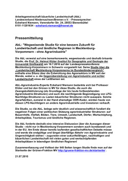 Pressemitteilung - AbL Niedersachsen