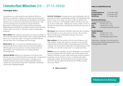 Literaturfest München (10. – 27.11.2016)