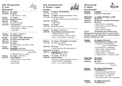 Gottesdienstordnung KW 32 33 /2016
