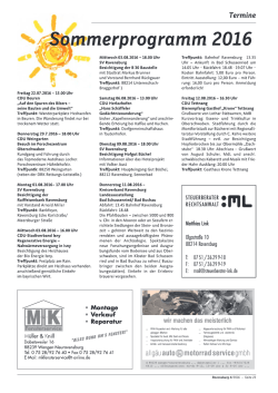 Sommerprogramm 2016 - CDU Kreisverband Ravensburg