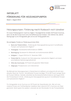 infoblatt f&ouml;rderung f&uuml;r heizungspumpen