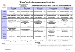 Speisenplan vom 16. - Seniorenresidenz "Zur Sandmühle"
