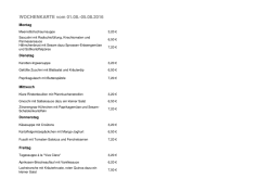 WOCHENKARTE vom 01.08.-05.08.2016