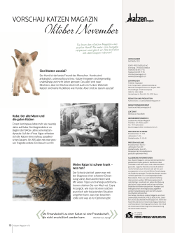 57 Tagen - Das Schweizer Katzen Magazin