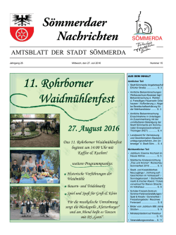 Amtsblatt Nr. 15 vom 27. Juli 2016