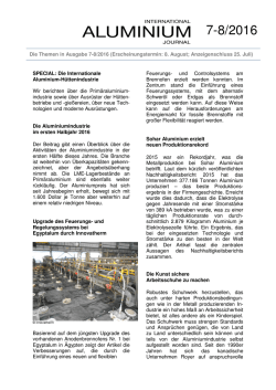 Die Themen in Ausgabe 7-8/2016 - ALU