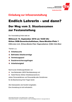 Endlich LehrerIn - und dann?