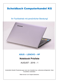 Notebookpreisliste Notebookpreisliste als PDF Dokument