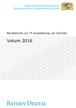 Votum 2016 - Bayerisches Staatsministerium für Bildung und Kultus