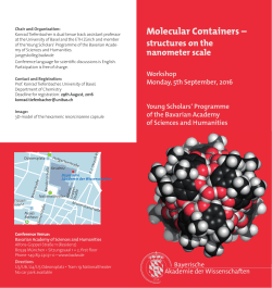 Molecular Containers - Bayerische Akademie der Wissenschaften