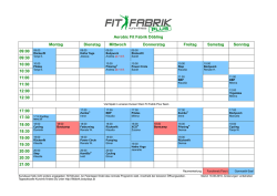 Aerobic Fit Fabrik D&ouml;bling Montag Dienstag Mittwoch