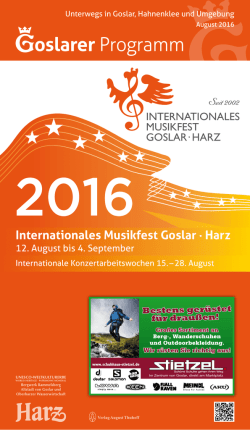 Goslarer Programm August 2016