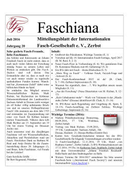 Faschiana - fasch.net