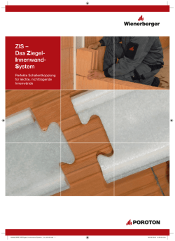 ZIS &ndash; Das Ziegel-Innenwand-System