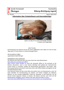 Information zu Gefahren im Internet
