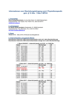 Informationen zum &Uuml;berleitungslehrgang zum/r - VPT - Weser-Ems
