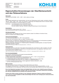 Eigenschaften der Oberfl&auml;chenschicht